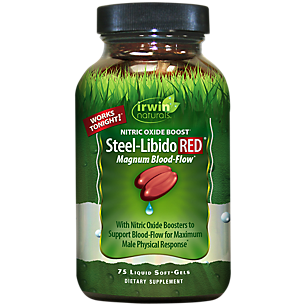 Steel-Libido RED for Men - Nitric Oxide Boosters (75 Liquid Softgels)