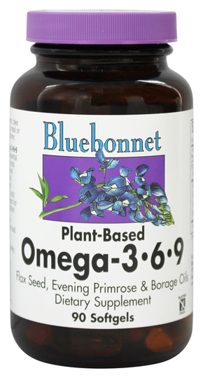 Bluebonnet Nutrition - Plant-Based Omega 3-6-9 1000 mg. - 90 Softgels