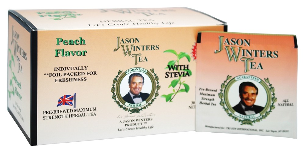 Jason Winters - Tea with Stevia Peach - 30 Tea Bags