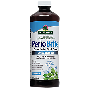 PerioBrite - Natural Alcohol-Free Mouthwash with Organic Herbs & CoQ-10 - Winter Mint (16 Fluid Ounces)