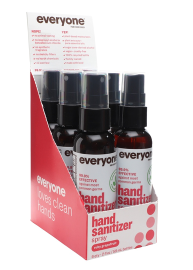 EO Products - Everyone Hand Sanitizer Spray Ruby Grapefruit - 6 Pack