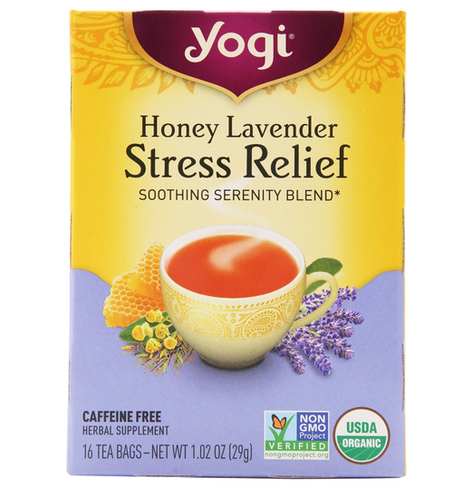 Yogi Tea - Stress Relief Caffeine Free Tea Honey Lavender - 16 Tea Bags