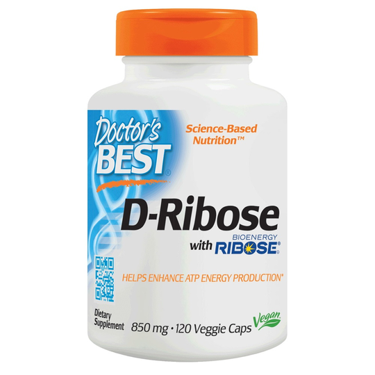 Doctor's Best - D Ribose featuring BioEnergy Ribose 850 mg. - 120 Vegetarian Capsules