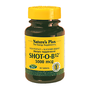 Shot-O-B12 - High Potency Vitamin B - 5,000 MCG (60 Tablets)