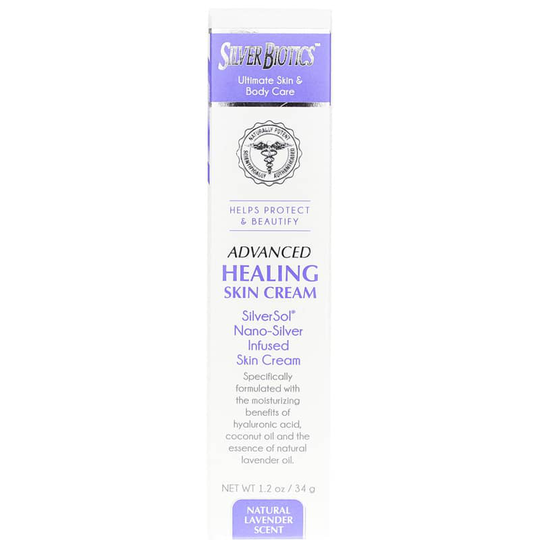 American Bio-Tech Labs Silver Biotics Advanced Healing Skin Cream Lavender 1.2 Oz