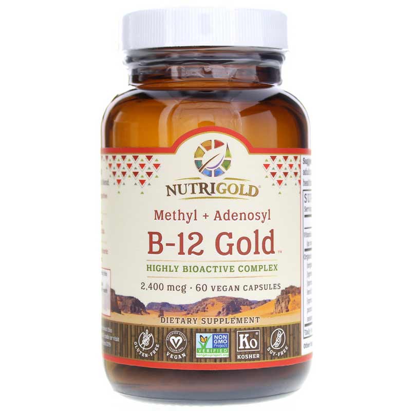 NutriGold B-12 Gold 2400 Mcg 60 Vegan Capsules