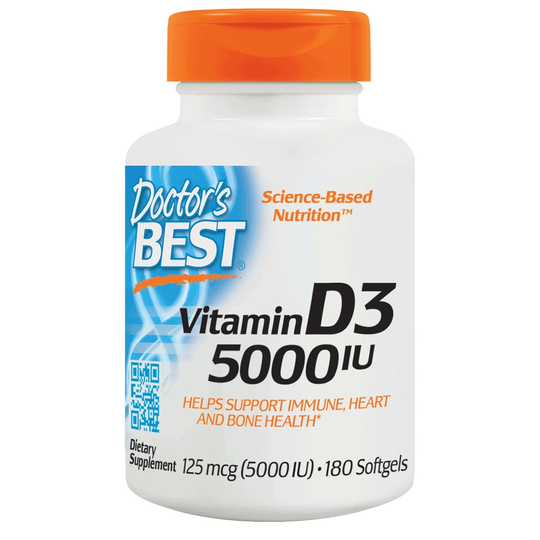 Doctor's Best - Vitamin D3 5000 IU - 180 Softgels