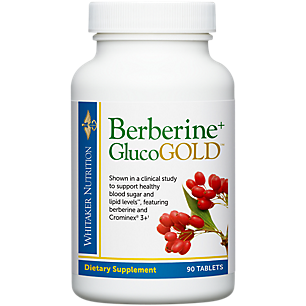Berberine+ GlucoGold with Crominex 3+ (90 Tablets)