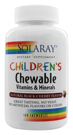 Solaray - Children's Chewable Vitamins & Minerals Natural Black Cherry Flavor - 120 Chewable Wafers
