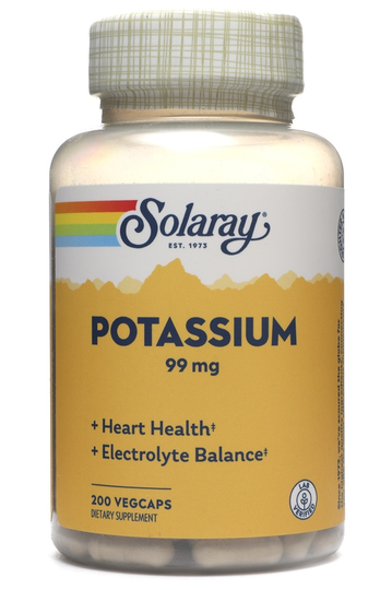 Solaray - Potassium 99 mg. - 200 Veg Capsules