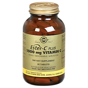 Ester C Plus Vitamin C - Gentle & Non-Acidic - 1,000 MG (90 Tablets)