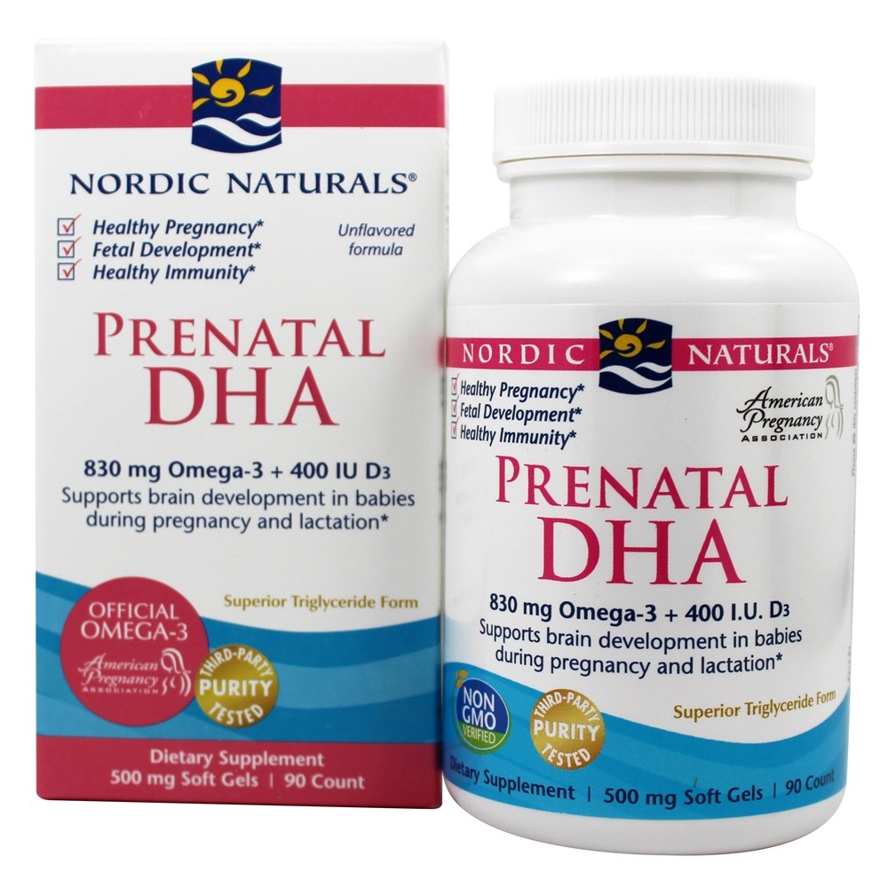 Nordic Naturals - PreNatal DHA with Vitamin D 500 mg. - 90 Softgels