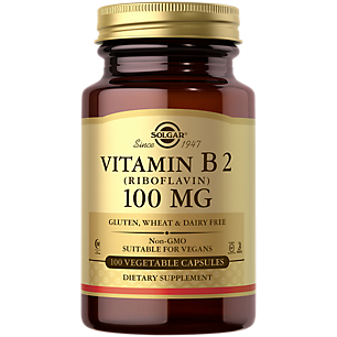 Vitamin B2 - Riboflavin - 100 MG (100 Vegetarian Capsules)