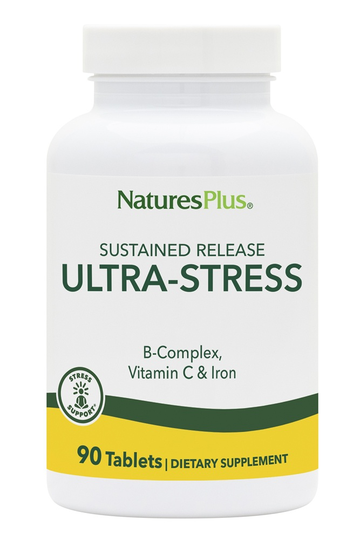 Natures Plus - Sustained Release Ultra-Stress B-Complex with Vitamin C & Iron - 90 Tablets