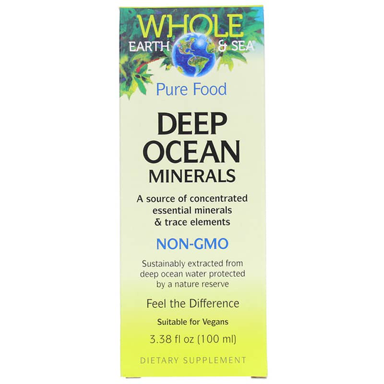 Natural Factors Whole Earth & Sea Deep Ocean Minerals 3.38 Oz