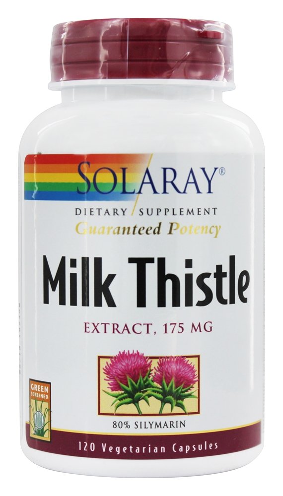 Solaray - Guaranteed Potency Milk Thistle Extract 175 mg. - 120 Vegetarian Capsules