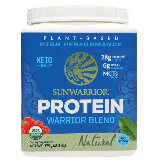 Sunwarrior - Warrior Blend Plant-Based Organic Protein Powder Natural - 375 Grams