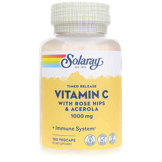 Solaray Vitamin C 1000 Mg Timed-Release Formula 100 Veg Capsules