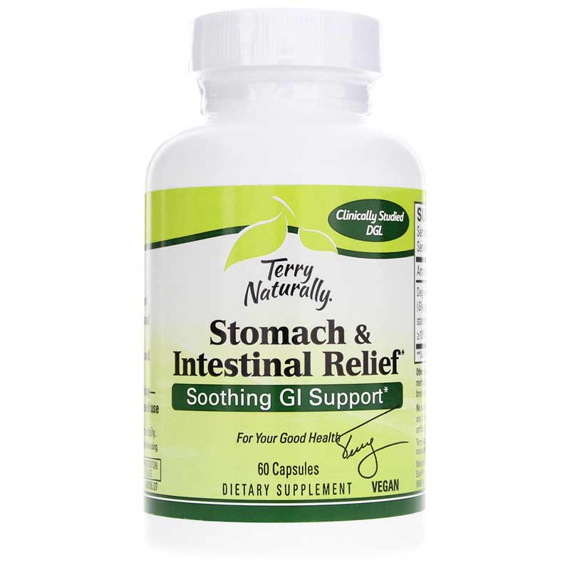 Terry Naturally Stomach & Intestinal Relief DGL 60 Capsules