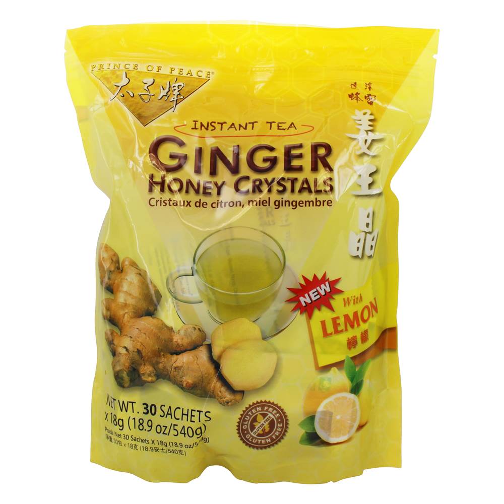 Prince of Peace - Instant Tea Ginger Honey Crystals with Lemon - 30 Sachet(s)