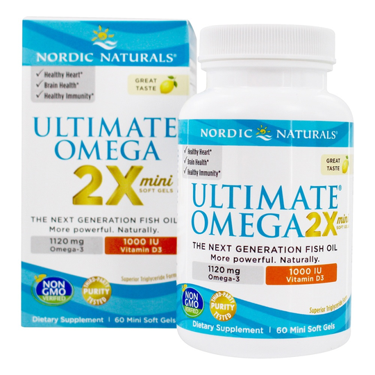 Nordic Naturals - Ultimate Omega 2X 1120 mg with Vitamin D3 1000IU Lemon - 60 Mini Softgel(s)
