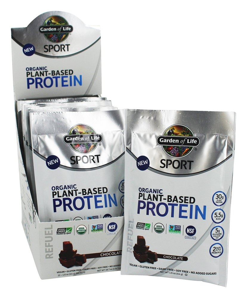 Garden of Life - Sport Organic Plant-Based Protein Chocolate - 12 Packet(s)