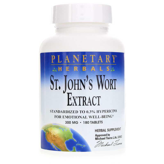 Planetary Herbals St. John's Wort Extract 300 Mg 180 Tablets
