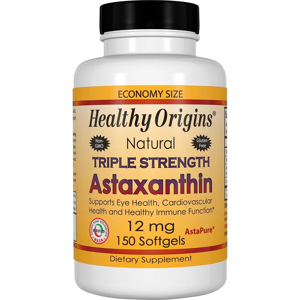 Healthy Origins - Natural Triple Strength Astaxanthin 12 mg. - 150 Softgels