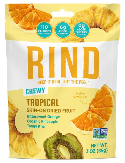 Rind Snacks - Skin-On Dried Fruit Snacks Tropical Blend - 3 oz.