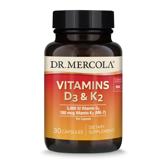 Dr. Mercola - Vitamins D3 and K2 - 30 Capsules