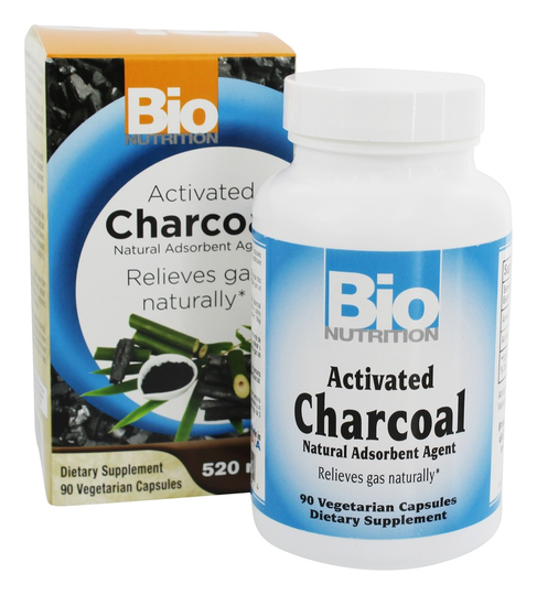Bio Nutrition - Activated Charcoal 520 mg. - 90 Vegetarian Capsules