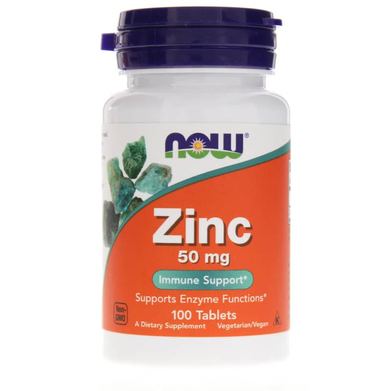NOW Foods Zinc 50 Mg 100 Tablets