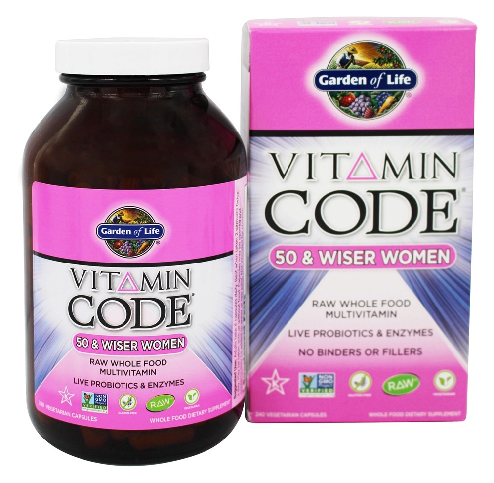 Garden of Life - Vitamin Code RAW 50 & Wiser Women's Multi Formula - 240 Vegetarian Capsules