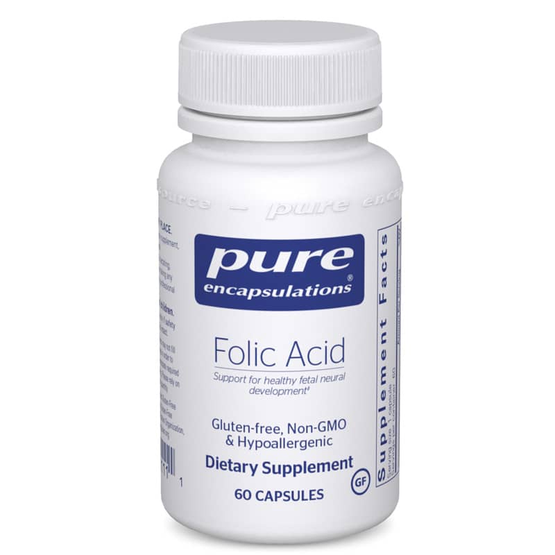 Pure Encapsulations Folic Acid 60 Capsules