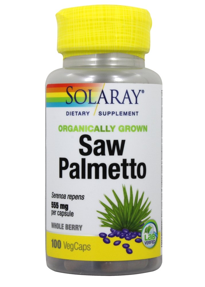 Solaray - Organically Grown Saw Palmetto 1100 mg. - 100 Veg Capsules
