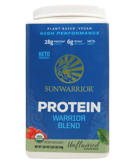 Sunwarrior - Warrior Blend Plant-Based Organic Protein Powder Unflavored - 750 Grams