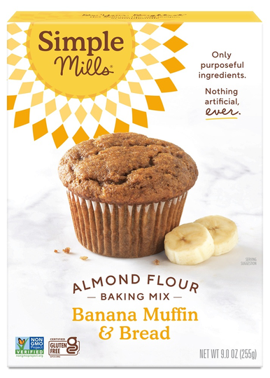 Simple Mills - Gluten-Free Almond Flour Mix Banana Muffin & Bread - 9 oz.