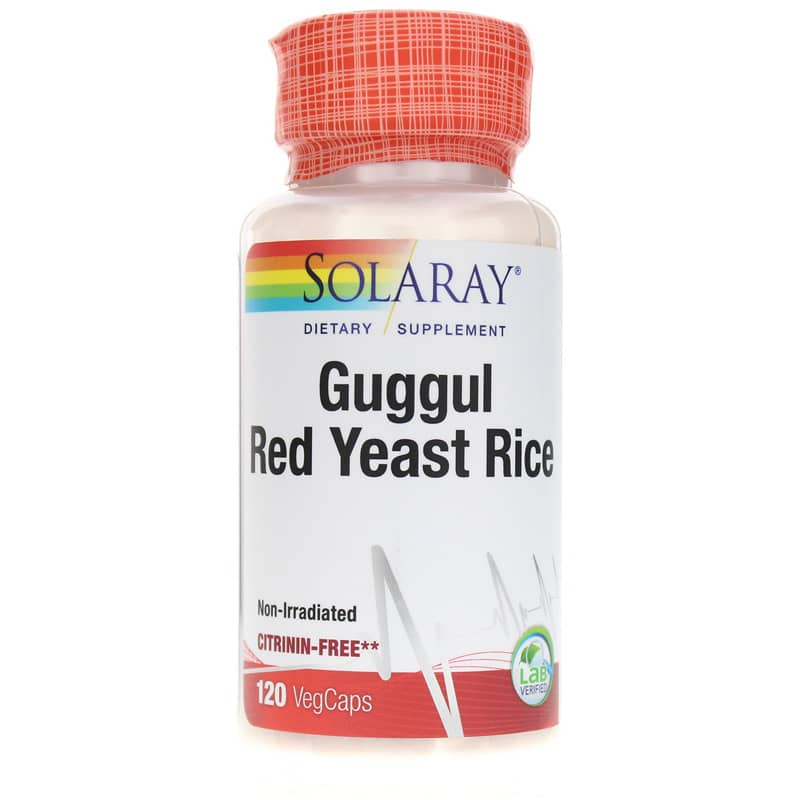 Solaray Guggul & Red Yeast Rice 120 Veg Capsules