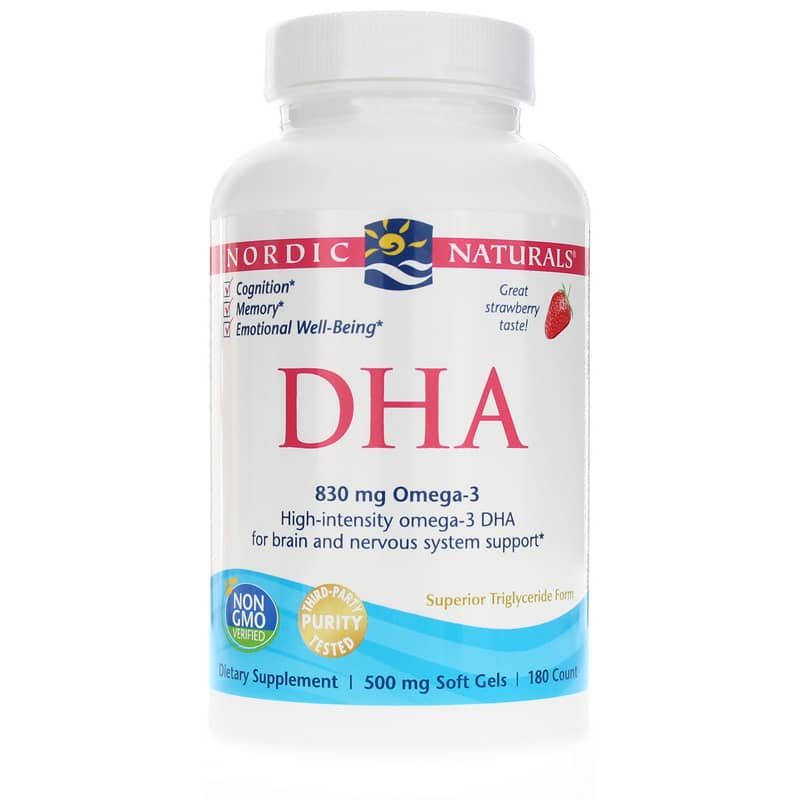Nordic Naturals DHA Strawberry 180 Softgels