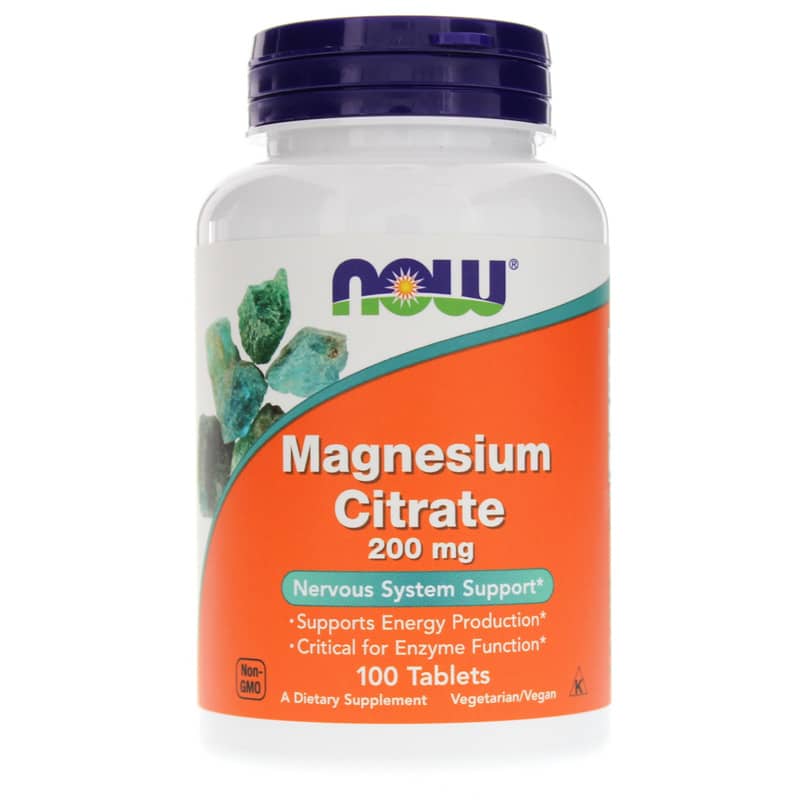NOW Foods Magnesium Citrate Tablets 200 Mg 100 Tablets