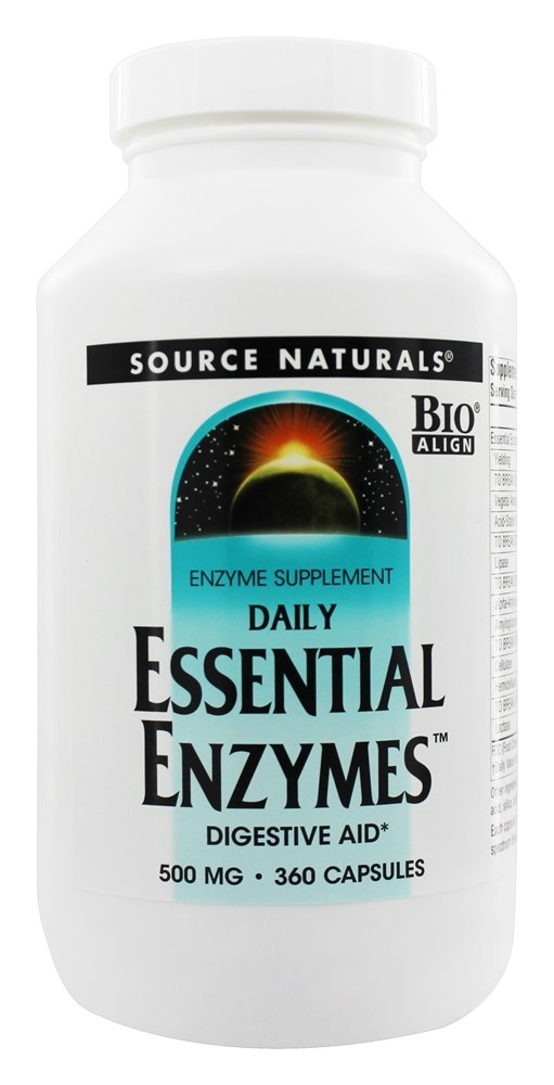 Source Naturals - Daily Essential Enzymes 500 mg. - 360 Capsules