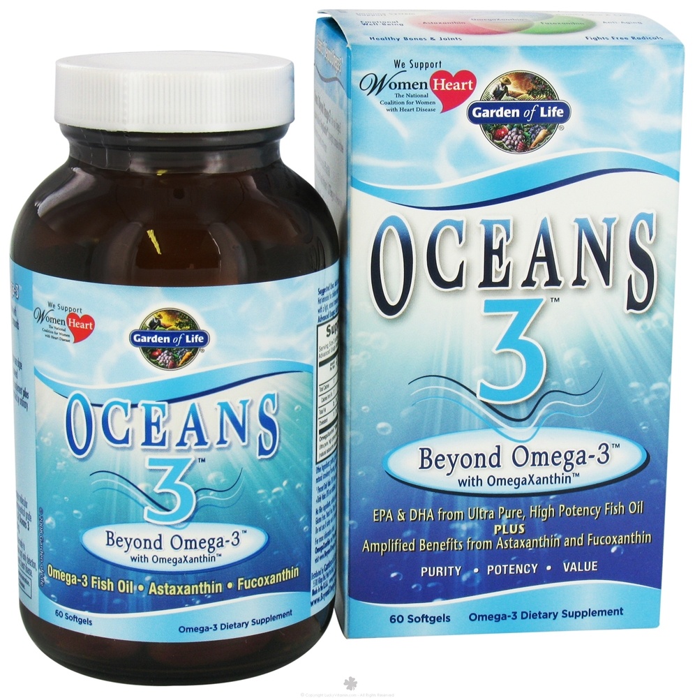 Garden of Life - Oceans 3 Beyond Omega-3 with OmegaXanthin - 60 Softgels
