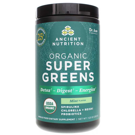Ancient Nutrition Organic Super Greens Mint 7.23 Oz