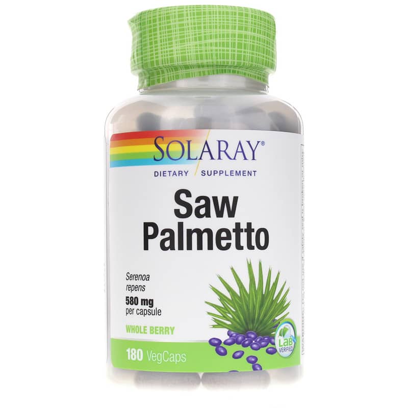 Solaray Saw Palmetto 580 Mg 180 Veg Capsules