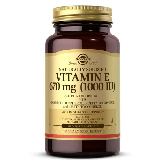 Solgar Vitamin E 670 Mg (1000 IU) Vegetarian 100 Veg Softgels