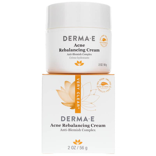 Derma E Acne Rebalancing Cream Anti-Blemish Complex 2 Oz