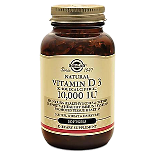 Natural Vitamin D3 - Maintains Healthy Bones & Teeth, Supports a Healthy Immune System - 10,000 IU (120 Softgels)