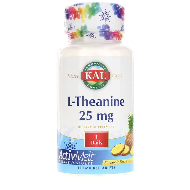 Kal L-Theanine 25 Mg ActivMelt Pineapple Dream 120 Tablets