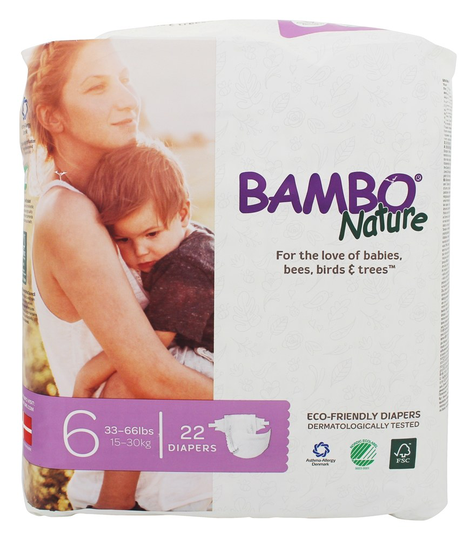Bambo Nature - Baby Diapers Stage 6 XL (35-66 lbs.) - 22 Diaper(s)