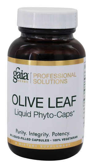 Gaia Herbs Professional - Olive Leaf 680 mg. - 60 Liquid-Filled Capsules